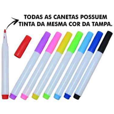 Imagem de Canetas Coloridas Para Quadro Branco 12Cm 80Un - Ideal Planners