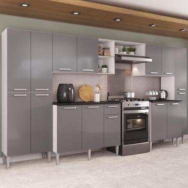 Imagem de Armário Cozinha Modulada Completa 329,5cm Pequim Top Multimóveis MP3754