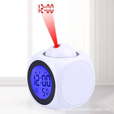 Imagem de Projeção de despertador silencioso luminoso multifuncional - J-One
