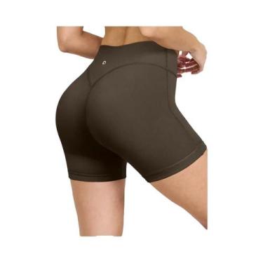 Imagem de Shorts De Yoga Femininos De Cintura Alta Respiráveis, Leggings De Corr