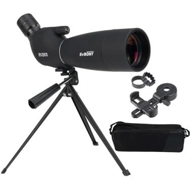 Imagem de Luneta de observação SVBONY SV28 Plus com tripé, 25-75x70 com suporte para celular, à prova d'água e antiembaçante IP65 para observação de alvos e pássaros