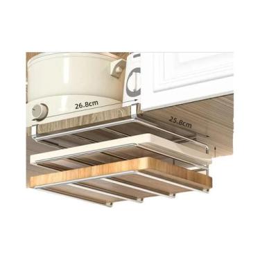 Imagem de Organizador De Cozinha Em Aço Inoxidável Com Ganchos, Suporte Para Pap