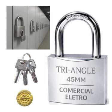 Imagem de Cadeado TrianGle Chave Atomica 45MM Proteção Contra Furto - Haler