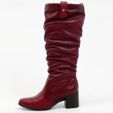 Imagem de Bota Bottero Cano Alto Salto Bloco Médio Feminina-Feminino
