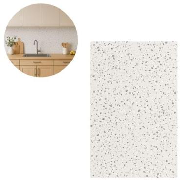 Imagem de Placa Adesiva Mármore Branco 30x60cm PVC Autocolante - Fx