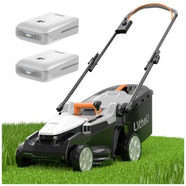 Imagem de Cortador de Grama Elétrico sem Fio Litheli 40V 2 x 20V , com Ajuste de Altura, Leve e Portátil, Inclui 2 Baterias de 4.0AH