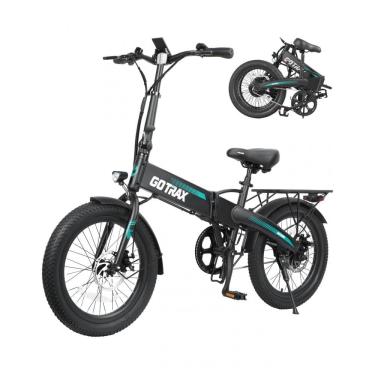 Imagem de Bicicleta Elétrica Dobrável Gotrax R1 Preta 20", 40mi Autonomia, Motor 500W Pico, Bateria 48V 7,8Ah, LCD, 5 Marchas, Disco, Ultralight