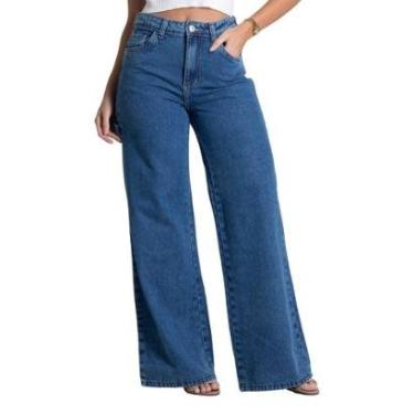 Imagem de Calça Jeans Sawary Wide Leg - 281921 - Azul médio 36-Feminino