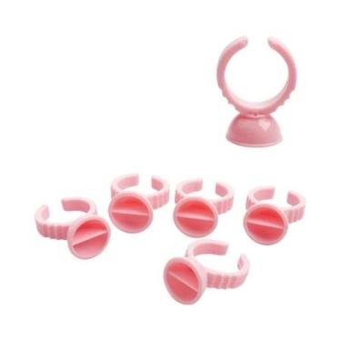 Imagem de 100 Peças De Anéis Descartáveis Para Cola De Cílios, Copos Para Pigmen