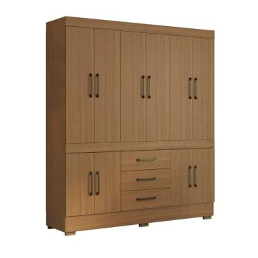 Imagem de Guarda Roupa Casal 10 Portas 3 Gavetas Mônaco Atacama
