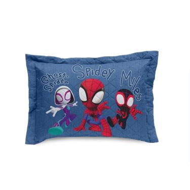 Imagem de Jogo Cobre Leito Infantil Homem Aranha Time Solteiro 100% Poliéster  - Spidey Time