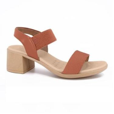 Imagem de SANDALIA USAFLEX EM COURO ELASTICO REF UC22003 FEMININO-Feminino