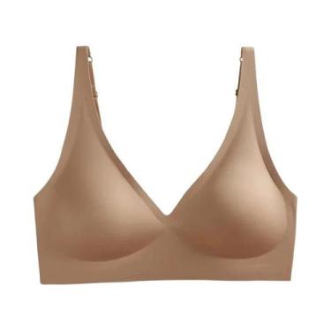 Imagem de Sutiã Fino Sem Costura Com Decote Em V Ajustável Para Seios Pequenos, 