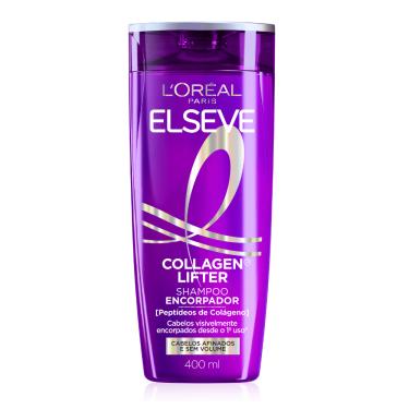 Imagem de Shampoo Encorpador 400ml Elseve Collagen Lifter para Cabelos Finos e Ralos Vegano