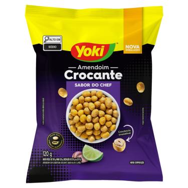Imagem de Amendoim Crocante Sabor do Chef Alho e Limão Yoki 120g