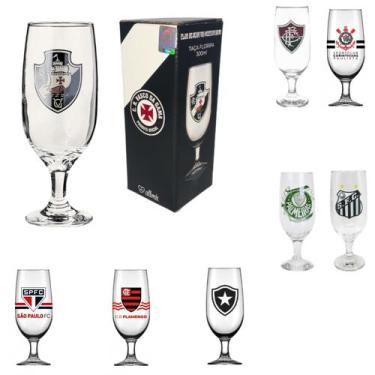 Imagem de Taça de Cerveja Copo Chopp Times de Futebol Licenciado Oficial 300ml -