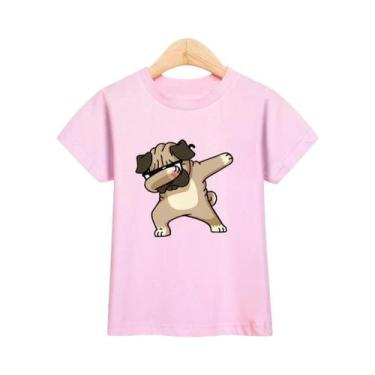 Imagem de Camiseta Infantil De Manga Curta Com Estampa De Cachorro, Roupa Esport