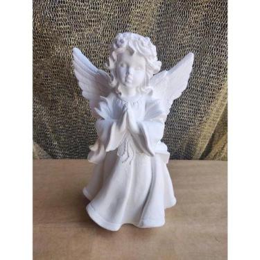 Imagem de Anjo 23 cm, Anjo mãos entre as pernas, Anjo Anjo castiçal - Casa Da Mã