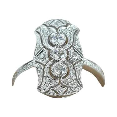 Imagem de Anel De Zircônia Elegante Para Mulheres, Joias Para Cerimônia De Noiva