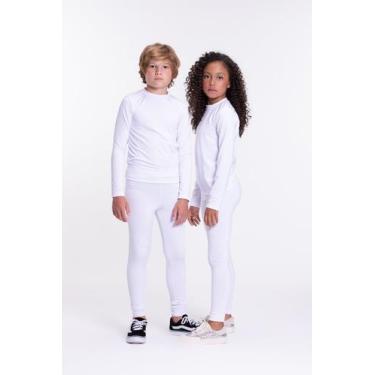 Imagem de Conjunto infantil blusa + calça térmica branca - Vida Costeira Oficial