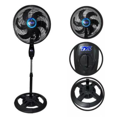 Imagem de Ventilador Chão Solaris Com 6 Pás De Plástico Preto -127v, 110V