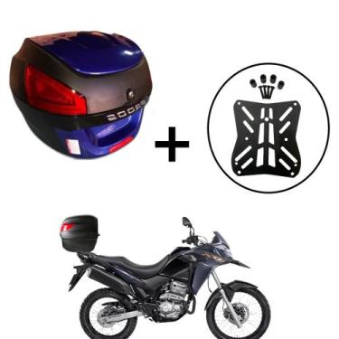 Imagem de Baú para moto Awa Proos 29 Litros + Suporte Superior Xre 300, Azul
