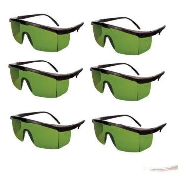 Imagem de Kit 6 óculos De Proteção Lazer Luz Pulsada Epi Verde Jaguar