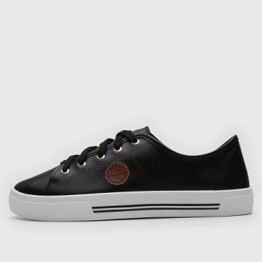 Imagem de Tenis Moleca Aplique Lateral REF:5667.702.7800, Preto, 35