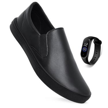 Imagem de Kit Tênis Sapatênis Casual Slip On Calce Fácil Iate Sem Cadarço Leve Conforto Unissex +...