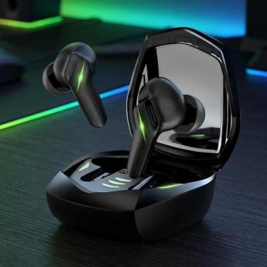 Imagem de Fone Gamer Bluetooth 5.3 TWS Sem Fio Mic Preto - Congratulations Store