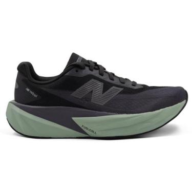Imagem de Tênis New Balance Fuelcell Rebel V5 Feminino, 35, Preto, Verde claro