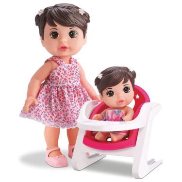Imagem de Boneca Bee Hugs Papinha Com Cadeirão - Bee Toys, Morena
