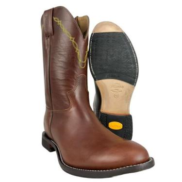 Imagem de Bota Texana Masculina Jácomo Pull Up Havana Bico Redondo Ref. 5002C, M