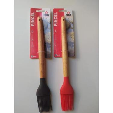 Imagem de Pincel de silicone com cabo de madeira - NIX HOUSE, PRETO