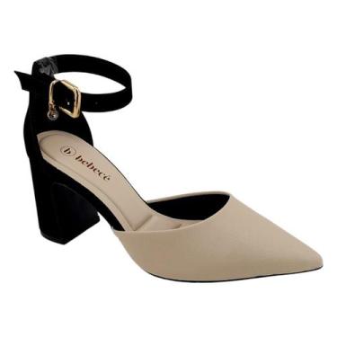 Imagem de Scarpin Feminino Bebecê Bico Fino Salto Grosso Original Lançamento - B