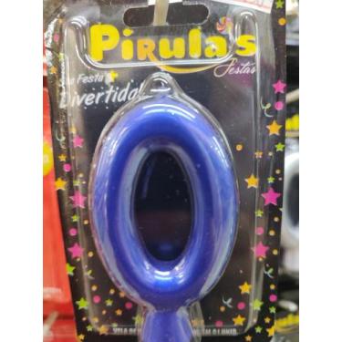 Imagem de Vela aniversário brilho n0 Azul bic - Pirulas Festas 
