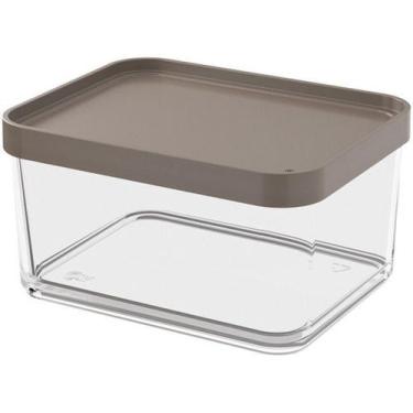 Imagem de Pote Clear Grande Coza 13,1 x 16,7 x 8,5 cm 280 ml Warm Gray