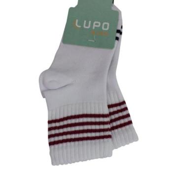 Imagem de Meia Menina Lupo 2727 Ku Sport, Branco, Rosa, Azul, 24-29