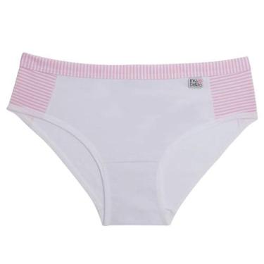 Imagem de Calcinha Infantil Listrada Miss DelRio 51680, Branco, P