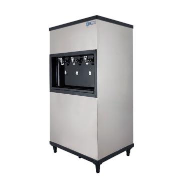 Imagem de Bebedouro Industrial Coluna Knox 100L Uniq 2 Torneias Geladas 1 Torneira Natural Inox 220V (KX10-D NG 3T UNIQ)