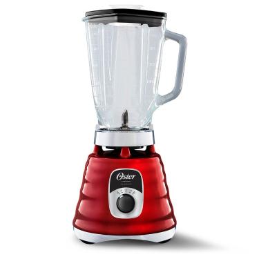 Imagem de Liquidificador Oster BLST4126R Clássico New Osterizer 700W 1,25L Jarra de Vidro 3 Velocidades Vermelho 110V