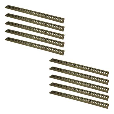 Imagem de Kit 10 Ralo Grelha Linear 3296X10GDA Drenagem Aguas Pluviais Alumínio Fendi GDA Industria e Distribuidora de Fundidos