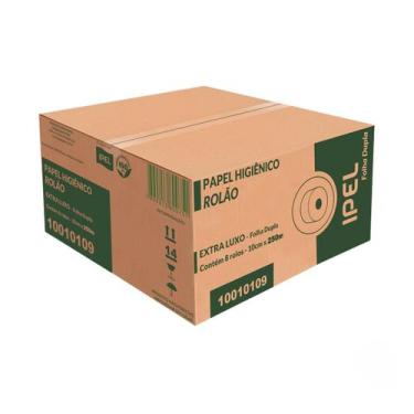 Imagem de Papel Higiênico Rolão Ipel Renova Folha Dupla 8x250m Celulose Virgem B