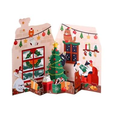 Imagem de Cartão Pop-up 3D De Árvore De Natal, Cartões De Felicitações Com Tema 