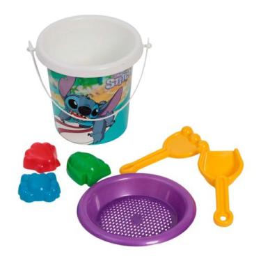 Imagem de Balde Do Stitch 7 Peças Para lembrancinha Infantil Areia - Toys 2u