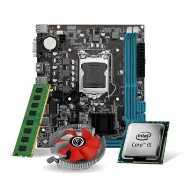 Imagem de Kit Upgrade com Placa Mãe H61 + Processador I5 3470  + Memoria 8GB DDR3 + Cooler Rede 10 100