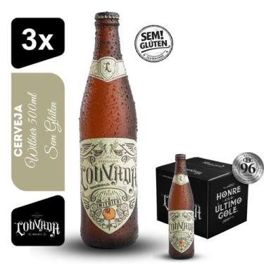 Imagem de Cerveja WITBIER Cervejaria Louvada 500ml Kit 3un Sem Glúten