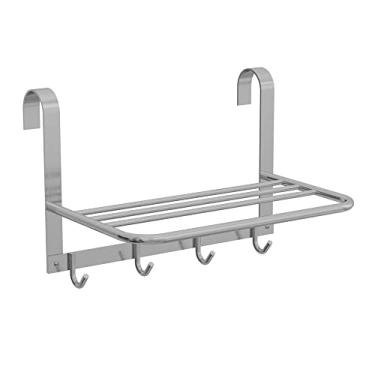 Imagem de Porta Toalha Box Triplo 4 Cabides Alumínio Cromado - Sicmol