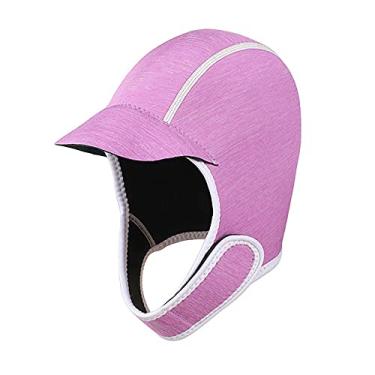 Imagem de Yajun Chapéu de mergulho de neoprene de 2 mm, chapéu de snorkel quente para o inverno, chapéu de surfe, cabeça de proteção, gorro ergonômico para esportes aquáticos, rosa