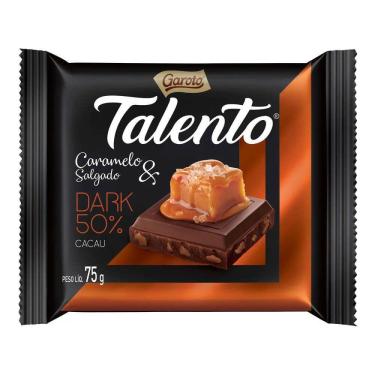 Imagem de Chocolate Talento Dark Caramelo e Sal 75g c/15 - Garoto